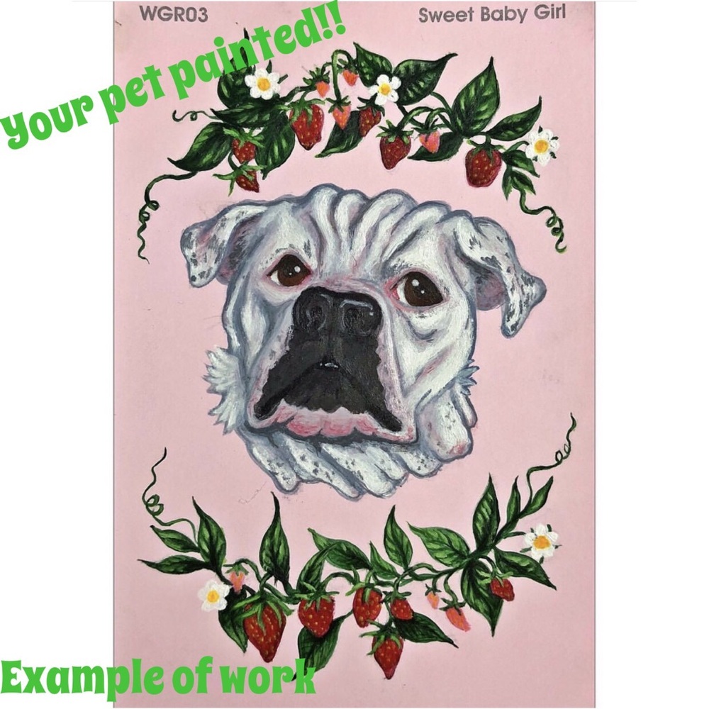 Custom pet portraits - Christmas gift art keepsake